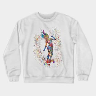 Skateboarding, girl Skateboarding Crewneck Sweatshirt